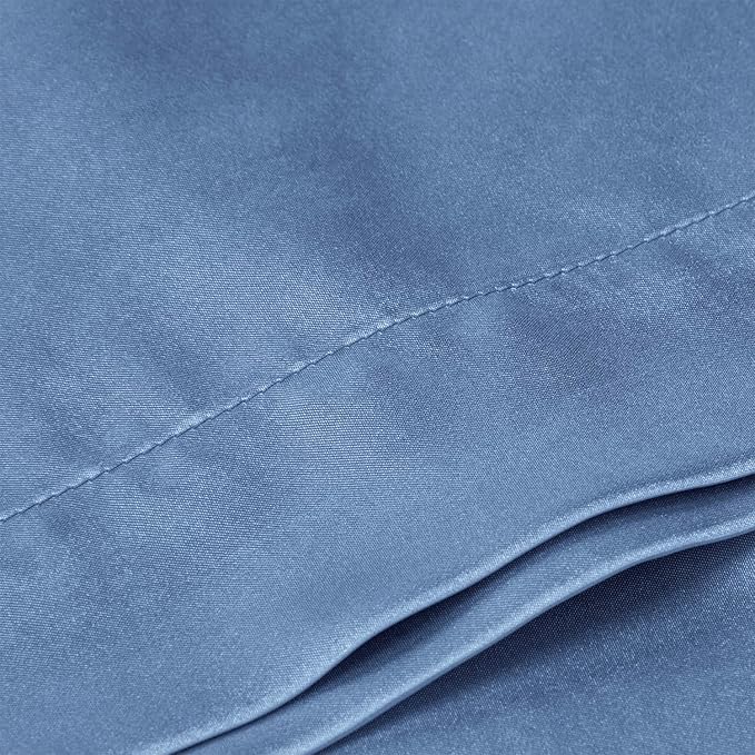 BEDELITE Satin Body Pillow Cover, Super Soft and Cooling Body Pillow Pillowcase for Hair and Skin, Breathable Silky Full Long Pillowcase Cover(20"x54", Airy Blue)