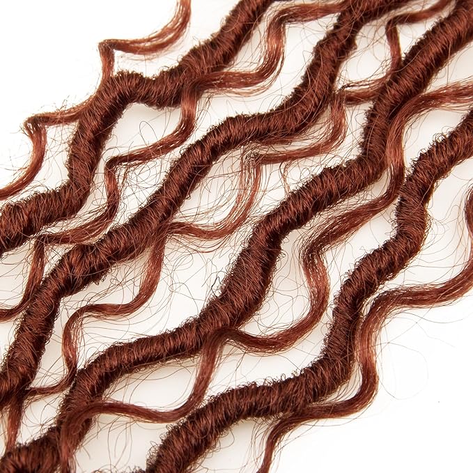 8Packs Goddess Locs Crochet Hair 18Inch Boho Faux Locs,Crochet Loc With Curly Ends River Hippie Bohemian Loc Crochet Hair for Black Women(350#, 18inch(Pack of 8))