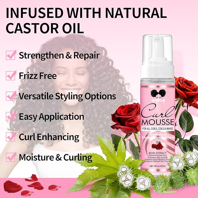 Braid Oil for Soothes Moisturizes Dry & Itchy Scalp Braiding Scalp Oil for Locs & Twists - Mousse for Braids Curl Styling for Women - Definition Curl Control Braid Mousse Hair Foam for All Braids Hair