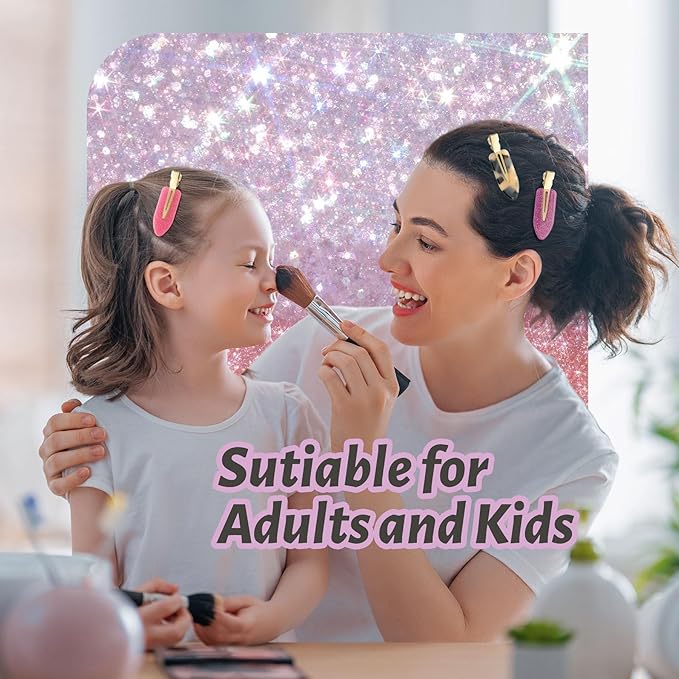 8 Pcs No bend Hair Clips No Crease Hair Clip Duckbill Clips No Dent Creaseless Flat Clip Alligator Hair Barrettes for Makeup Hairstyle Women Girls Accessories (Acrylic Resin-PinkPurple)