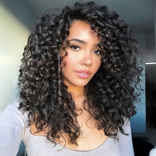 Vomella GoGo Curl Crochet Hair 8 Packs 14 Inch Water Wave Curly Crochet Hair for Women Short Beach Curl Synthetic Deep Twist Crochet Hair Extensions(1b#)