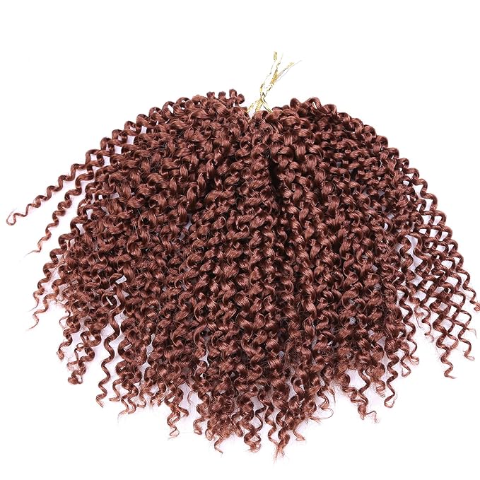 Lady Miranda Pure Color Afro kinky Curly Braiding Hair Extensions Jerry Curl Crochet Hair 3X Braid Hair 11" Short Synthetic Hair Styles (350#)