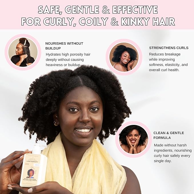 Ethnic Gals High Porosity Leave In Conditioner, with Shea Butter & Aloe - 9.5 fl oz - Deep Moisturizing Conditioner Hydration for Curly Natural Hair, High Porosity Hair Products