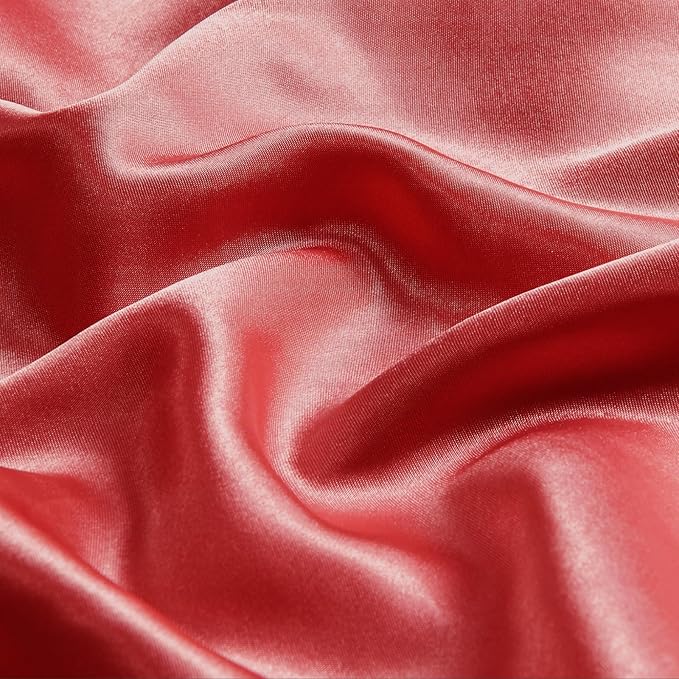 BEDELITE Satin Body Pillow Cover, Super Soft and Cooling Body Pillow Pillowcase for Hair and Skin, Breathable Silky Full Long Pillowcase Cover(20"x54", Baked Apple)