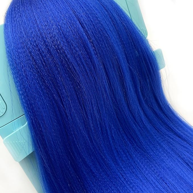 UPruyo Blue Braiding Hair Pre Stretched 26 inch Long Kids Prestretched Braiding Hair Extensions for Micro Box Braids Synthetic Clean Therapy Knotless Braiding Hair (Blue 3packs)