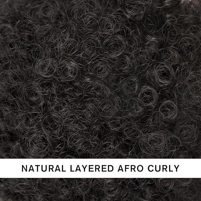 AISI QUEENS Afro Puff Drawstring Ponytail Synthetic Short Afro Kinkys Curly Afro Bun Extension Natural Black Hairpieces Updo Hair Extensions for Women Girls (1B#)