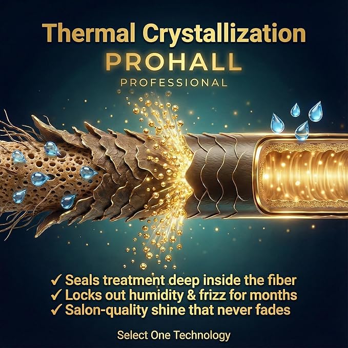 Brazilian Keratin Treatment Blowout Complex-PROHALL SELECT ONE 4.05 oz-Formaldehyde Free Keratin Hair Treatment at Home-Queratina Brasileña Keratina Para Alisar el Pelo Sin Formol-Off White