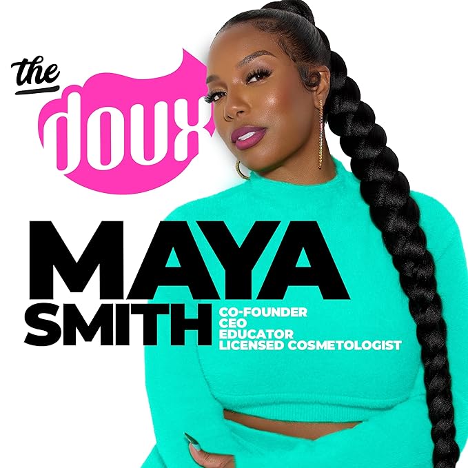 The Doux O.P.P. ONE‑PASS PRESS Heat Protection Spray for Hair – Thermal Protector with Jojoba Oil, Aloe & Pineapple – Anti‑Frizz Straightening Spray for Curly Hair & Silk Press Styles, 4 oz