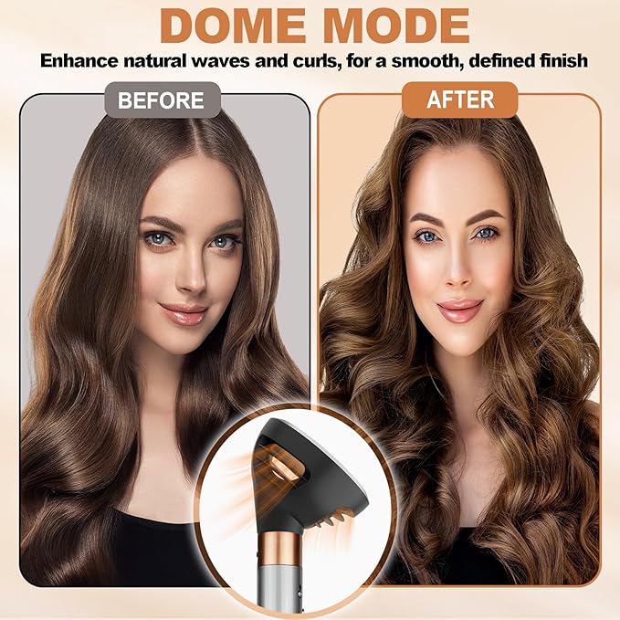 Wave Curl Diffuser Attachment for Dyson Airwrap HS01 HS05 HS08, Upgraded Hair Diffuser Nozzle Dome and Diffuse Modes to Dryer Faster and Define Curls Hair, Grey