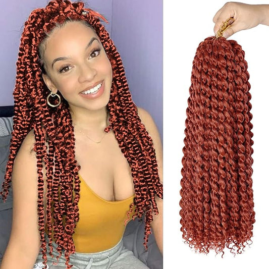 NAYOO Passion Twist Hair-8 Packs 20 Inch Water Wave Crochet Hair,Passion Twist Crochet Hair For Women Long Passion Twists Synthetic Braiding Hair Extensions(20 Inch 8 Packs,350#)
