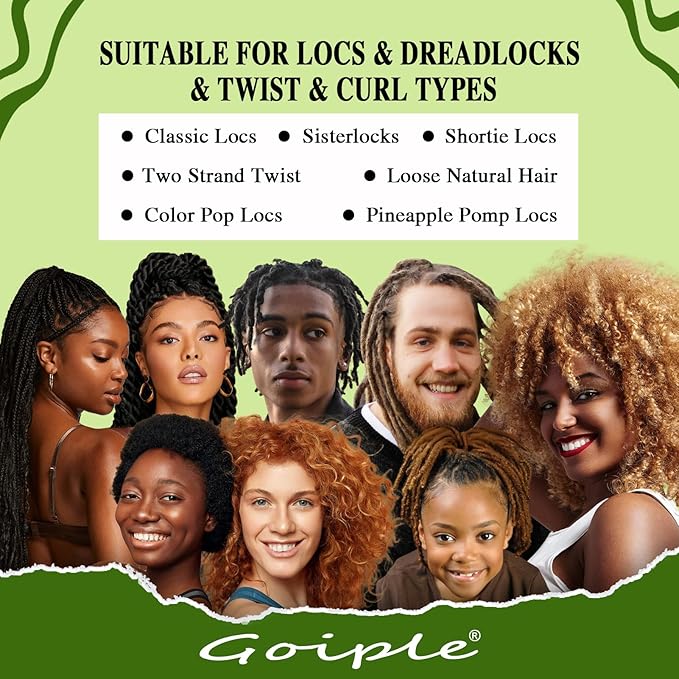 Rose Water for Hair Loc Spray Refreshing for Locs - Rose Water Hair Scalp Moisturizer Hydrating Dreadlock Rosewater & Peppermint Spray - Loc Brush for Dreads Comfortable Massage Wide Tooth Comb (2PCS)
