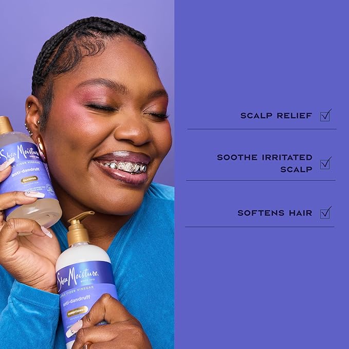 Shea Moisture Anti-Dandruff Conditioner Apple Cider Vinegar & Salicylic Acid For Soft & Smooth Hair System for a Healthier Scalp 13 oz