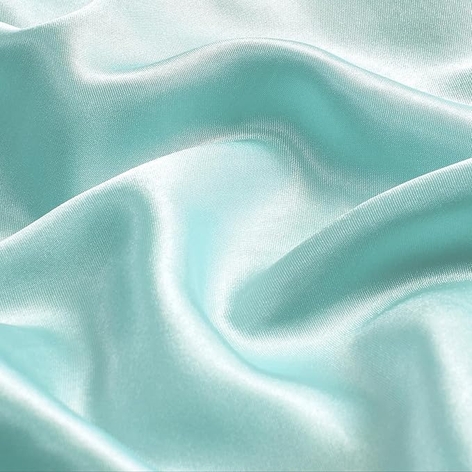 BEDELITE Satin Body Pillow Cover, Super Soft and Cooling Body Pillow Pillowcase for Hair and Skin, Breathable Silky Full Long Pillowcase Cover(20"x54", Blue Grey)