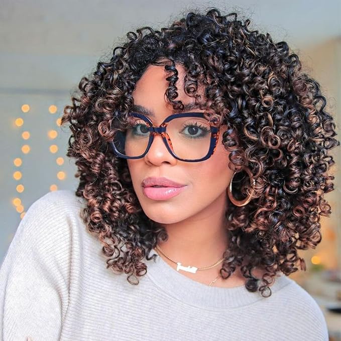 7 Packs GoGo Curl Crochet Hair 8 Inch Short Curly Crochet Hair for Women Deep Wave Beach Curl Crochet Braids Synthetic Braiding Hair Extensions(8 Inch, P30)