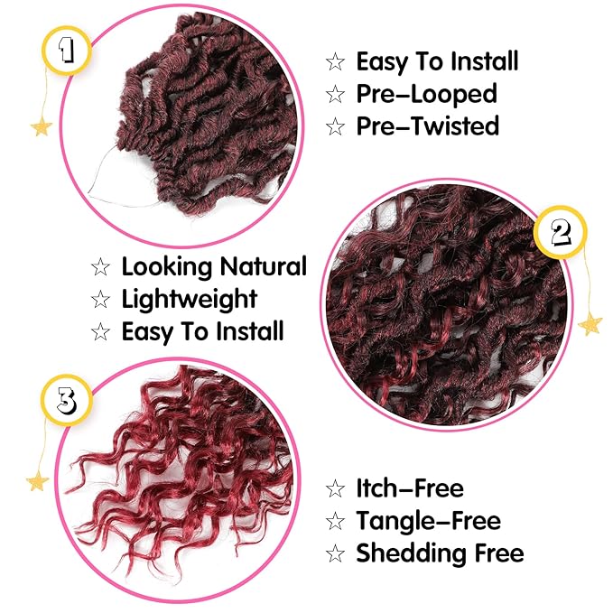 Fulcrum Goddess Locs Crochet Hair 16 Inch, 8 Packs New Faux Locs Crochet Hair for Black Women, Crochet locs with Curly Ends (16Inch (Pack of 8), TBUG#)