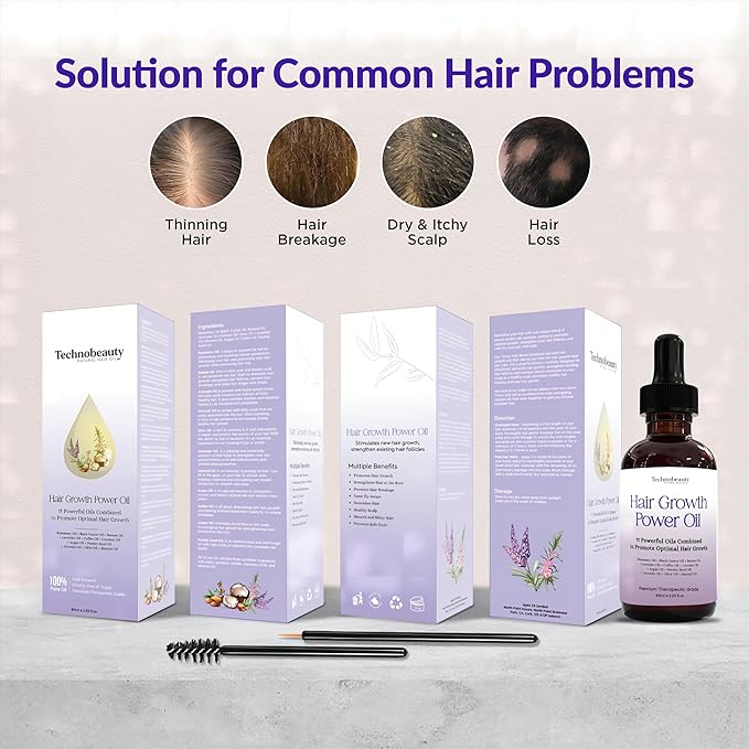 Rosemary Oil With Black Castor, Batana, Lavender, Coffee, Coconut, Argan, Avocado, Olive, Almond & Parsley Seed Oil, 11 Oils Infused for Ultimate Hair Growth (2 Pack (4.04 fl oz) 120 ml)