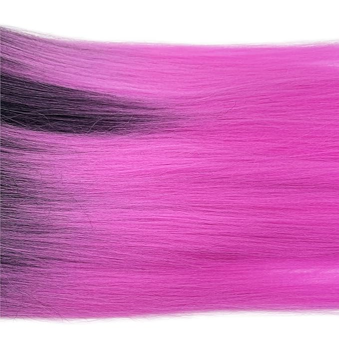 Rose Pink Ombre Braiding Hair Pre Stretched Color Pink Hair Extensions for Braids 26 inch Prestretched Braiding Hair Ombre Crochet Braids Non Toxic Synthetic Hair for Braiding