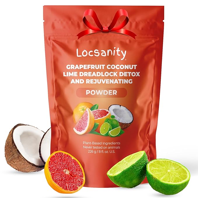 Locsanity Dreadlock Hair Scalp Detox - Deep Clean Dreadlock Powder, Cleansing Conditioner - Natural Hair Cleanser for Build Up - ACV Alternative, Loc Care and Maintenance Products