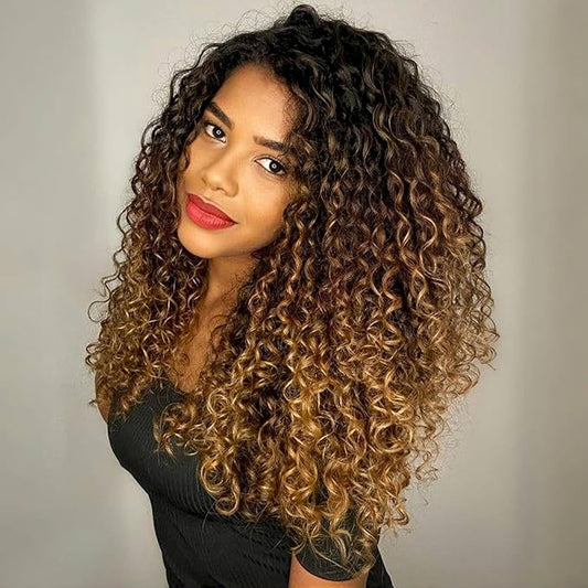 Vomella GoGo Curl Crochet Hair 8 Packs Water Wave 18 Inch Curly Crochet Hair for Women Short Beach Curl Hair Synthetic Deep Twist Hair Extensions(1B/30/27#)