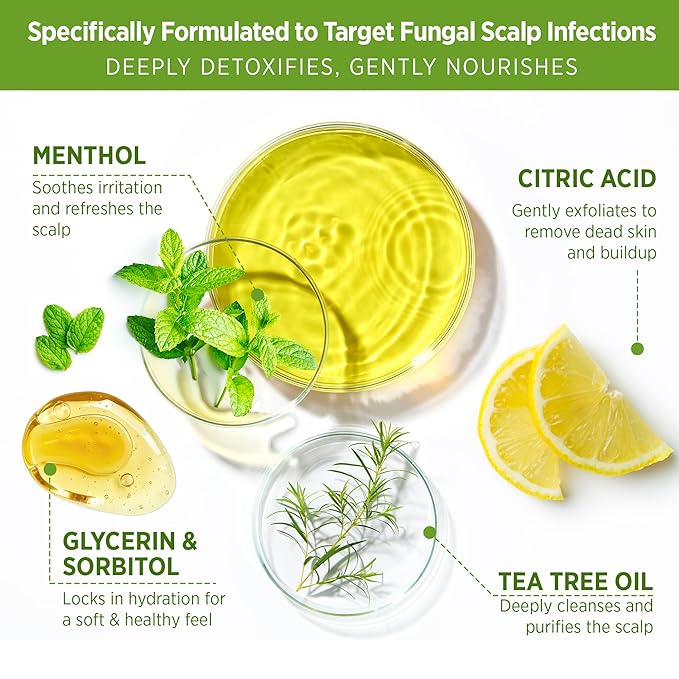 Roycederm Tea Tree Scalp Scrub with Scalp Massager Brush - Deep Cleansing & Exfoliating Pre-Shampoo Treatment for Dry, Flaky Scalp – Gently Refreshes, Hydrates & Balances Scalp