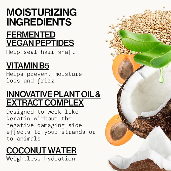 Pacifica Coco Peptide Damage Care Shampoo & Conditioner Set – Repairing Hair Care for Dry Damaged Hair Vegan Collagen & Peptides for Split Ends & Breakage Sulfate Free Clean Vegan Dermatologist Tested