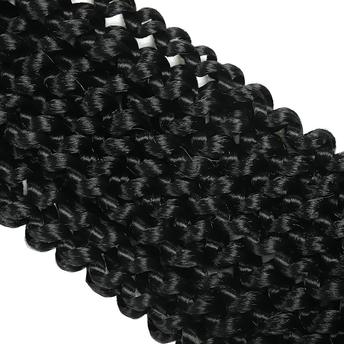 RIHANNAHAIR 7 Packs Passion Twist Hair 12 Inch Pre Looped Water Wave Crochet Hair Spring Twist Bohemian Braids for Black Women