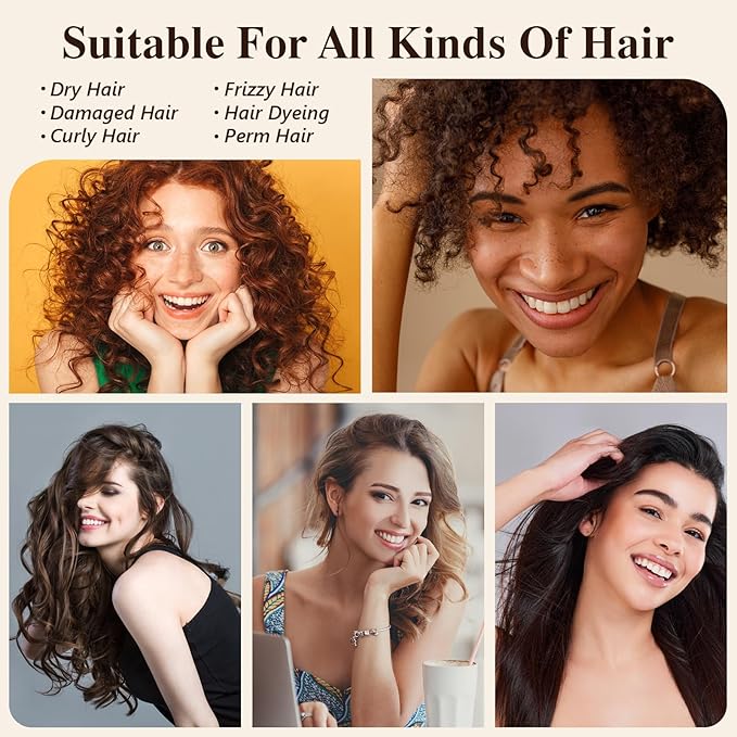 Dmsky 2 Pack Hair Mask for Damaged Hair - 16.2 Fl OZ Collagen Hair Mask & Keratin Hair Treatment-Hydrating,Repairing,Nourishes Deep Conditioning Hair Masks for All Hair Types