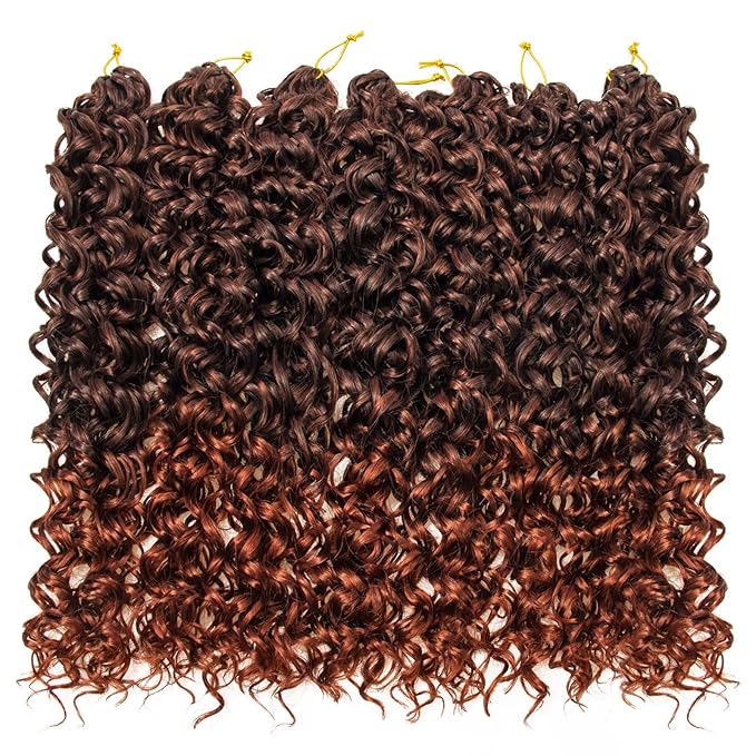 YXCHERISHAIR Curly Crochet Hair GoGo Curl Crochet hair for Women Deep Wave Braiding hair,Synthetic Bohemian Crochet Braid Water Wave Crochet hair Extensions(8Packs, 28Inch,1B/350)