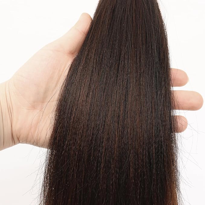 Dorsanee Braiding Hair Pre Stretched 26 Inch 8 Packs Ombre Brown Braiding Hair Extensions for Crochet Box Braids Twists Locs Hair Soft Yaki Texture Hot Water Setting (26inch,#1B/30)