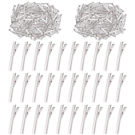 Swpeet 200Pcs 2.2inch - 5.6cm Alligator Hair Clips Kit, Perfect for Metal Duck Bill Hair Clips Flat Top Single Prong Hairpins for Hair Styling DIY Accessories (2.2 Inch)