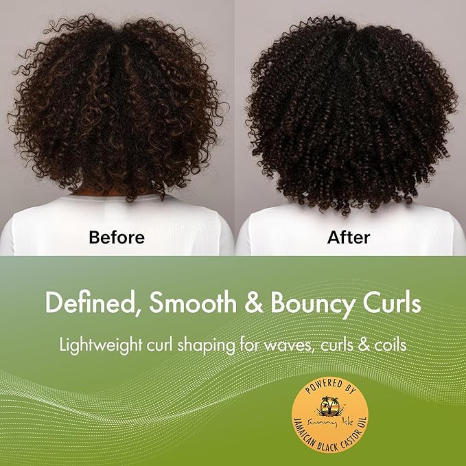 Sunny Isle Avocado and Collagen Curling Crème 16oz | Biotin and Jamaican Black Castor Oil Infused | Lightweight Formula For Waves, Curls and Twists