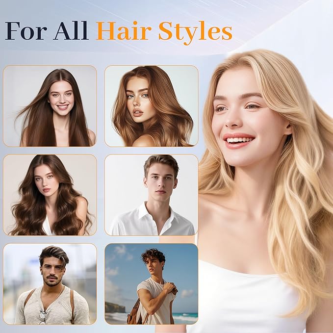 Universal Diffuser Hair Dryer Attachment - Fits Most 1.5-3.2" Blow Dryers, collapsible Diffuser for Curly Wavy Hair to Enhance Curls, Reduce Frizz, Fast Drying Travel Design