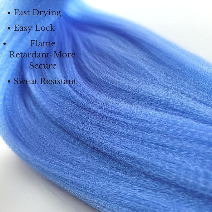 Kids Braiding Hair Pre stretched Bob Blue Braiding Hair Pre stretched