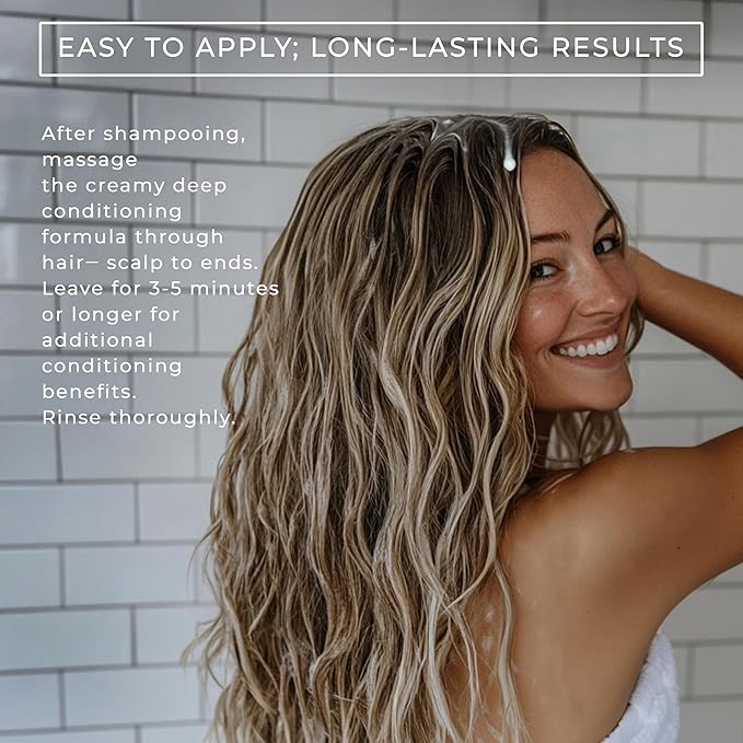 DAILY DOSE Deep Conditioner Hair Mask/Masque - Treatment for Dry, Damaged & Colored Treated Hair - Paraben Free, Phthalates Free, Vegan & Cruelty Free - for All Hair Types