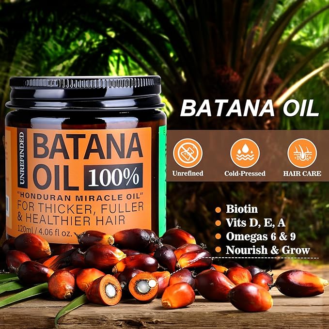 Unrefined Batana Oil for Hair Growth, Dr. Sebi Raw Batana Oil from Honduras, Hair Mask Hair Growth oil with Organic and Natural Ingredients, Espresso Coffee, 4.06 fl oz