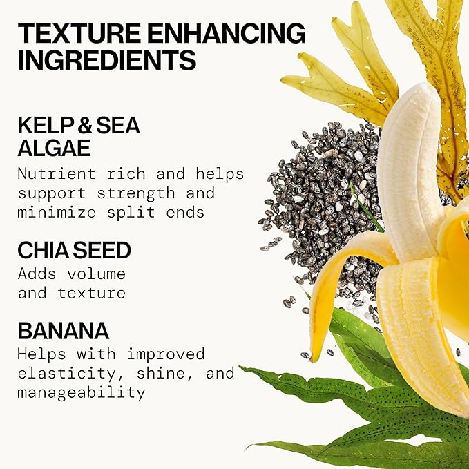 Pacifica Beauty, Salty Waves Texture Sea Salt Spray for Hair, Beachy Waves, Wavy Hair Products, Hydrating, Banana Scent, Curl Enhancing, Paraben Free, Sulfate Free, Vegan & Cruelty Free