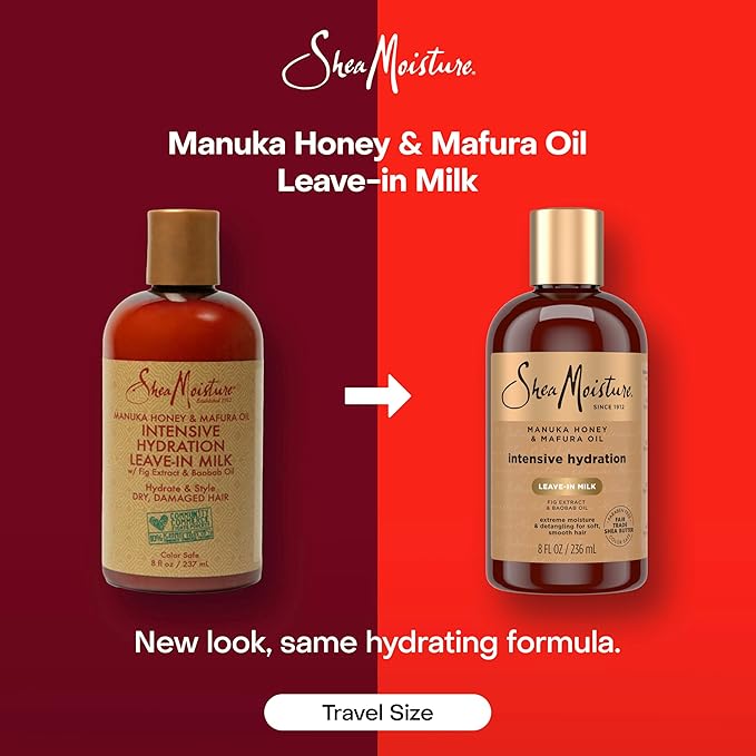SheaMoisture Hydration Hair Milk Manuka Honey and Mafura Oil for Dry Hair to Hydrate and Style Hair 8 oz