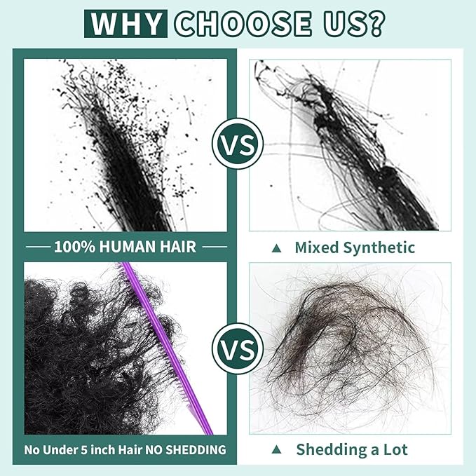 Afro Puff Clip On Human hair Drawstring Ponytail for Black Women,Ponytail Extension 6 Inch #30 Light Brown 50g Short Afro Kinkys Curly Afro Bun Extension Hairpiece