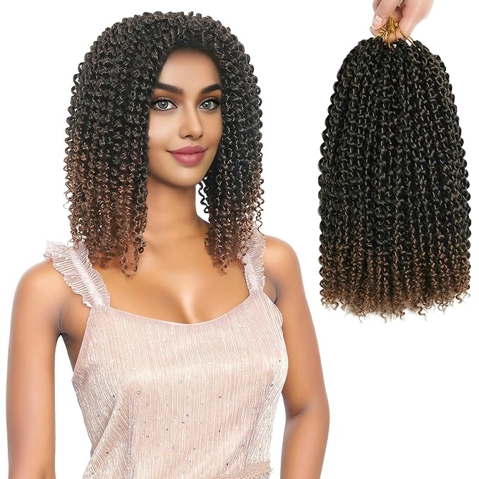 FUTAI Passion Twist Hair 7 Packs 12 Inch Pre Looped Water Wave Crochet Hair Bohemian Braids for Black Women