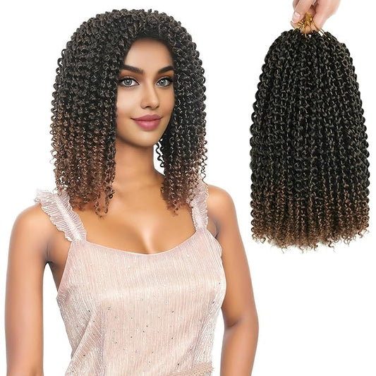 FUTAI Passion Twist Hair 7 Packs 12 Inch Pre Looped Water Wave Crochet Hair Bohemian Braids for Black Women