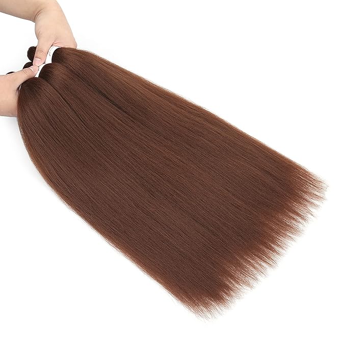 Pre-Stretched 24 Inch Hair Extension, 3 Packs, Braiding Hair, Synthetic, 30#, for Braids, Twists, and Locs