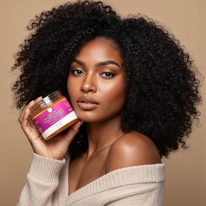 Curls Defining & Styling Custard Gel, Enhances Curls Definition & Long-Lasting Hold. With Flaxseed, Pumpkin Seed & Rosemary. Natural Hair Styling, 12 fl oz