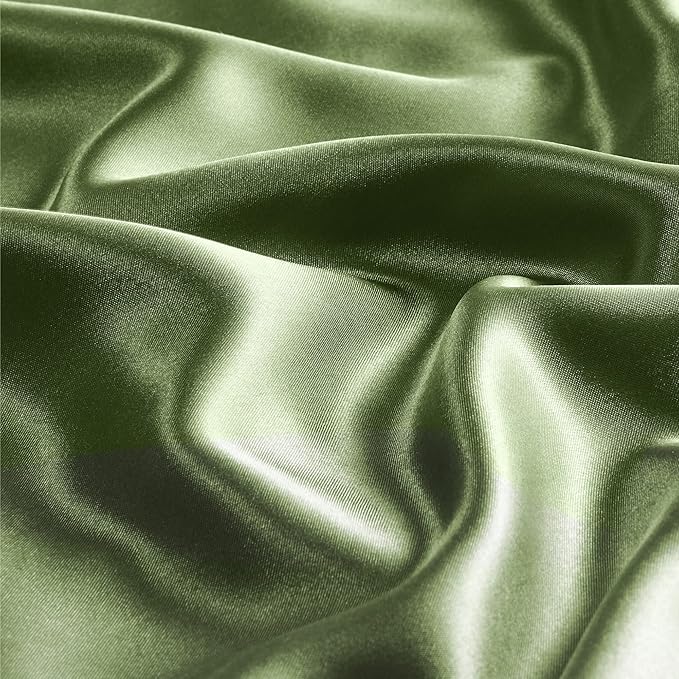 BEDELITE Satin Body Pillow Cover, Super Soft and Cooling Body Pillow Pillowcase for Hair and Skin, Breathable Silky Full Long Pillowcase Cover(20"x54", Cedar Green)