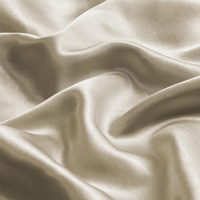 BEDELITE Satin Body Pillow Cover, Super Soft and Cooling Body Pillow Pillowcase for Hair and Skin, Breathable Silky Full Long Pillowcase Cover(20"x54", Taupe)