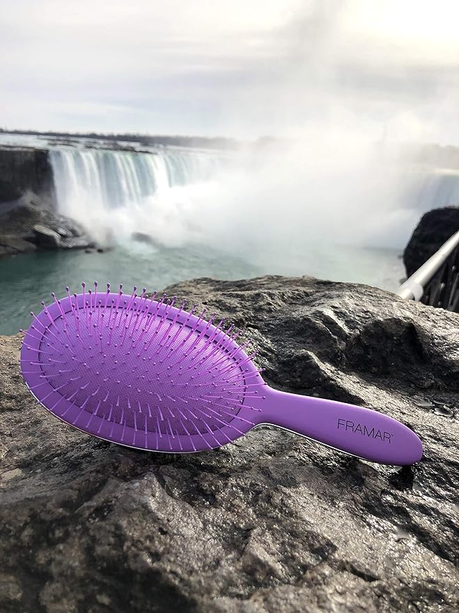 Framar Detangling Brush for Curly Hair – Hair Brushes for Women, Wet Hairbrush For Women, Hairbrushes, Purple Hair Brush Detangler, Reduces Breakage, Frizz and Static – Purple