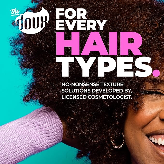 The Doux DOUX DROPS Bonding Polish Spray – Anti-Humidity Hair Smoother & Heat Protectant for Curly Hair – Silkening Bonding Oil with Vitamin E, Baobab & Jojoba, 4 oz