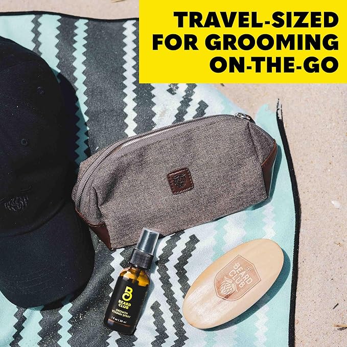 Beard Club Men's Boar Bristle Brush - Birchwood Grooming Tool for Styling, Taming and Healthy Beard Growth