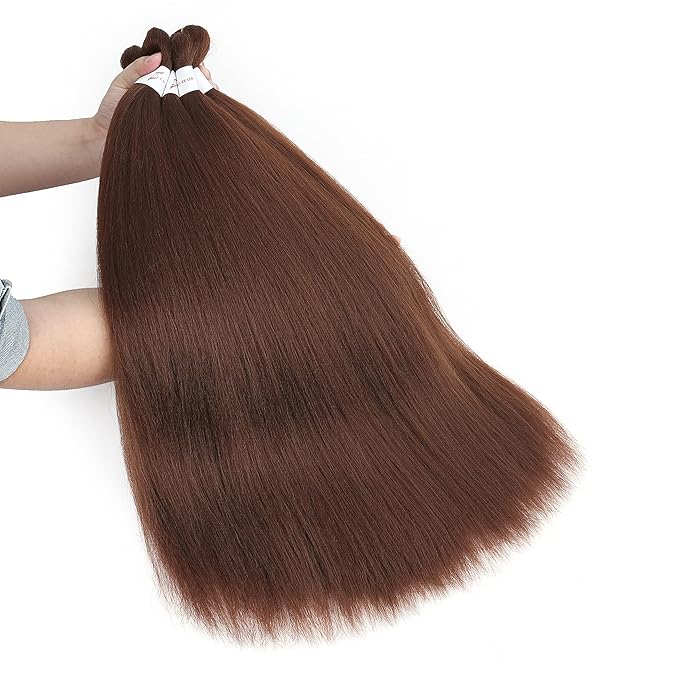 Pre-Stretched 24 Inch Hair Extension, 3 Packs, Braiding Hair, Synthetic, 30#, for Braids, Twists, and Locs