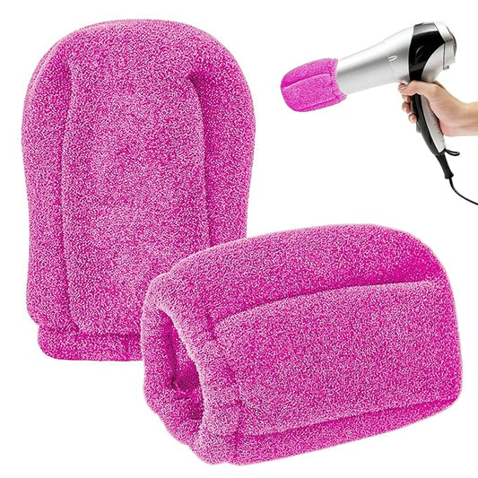 2Pcs Sock Diffuser for Hair Dryer, Universal Diffuser Hair Dryer Attachment Sock Curly Hair Blow Dryer with Diffuser for Curly Hair Diffuser Cap, Fits Most Every Size Blow Dryer (Pink)