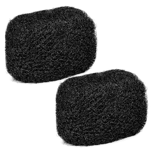 Locsanity Afro Kinky 100% Bulk Natural Human Hair - Braiding Hair for Dreadlocks, Loc Repair, Dreadlock Extensions, Twists, Braids - 8 Inches Long, 1 Oz #1B